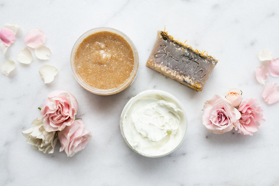 Transform your skin with Trio Soap Body Butter and Sugar Scrub for a smoother appearance